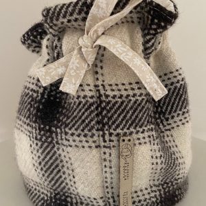 Gathered knitting/ sewing bag